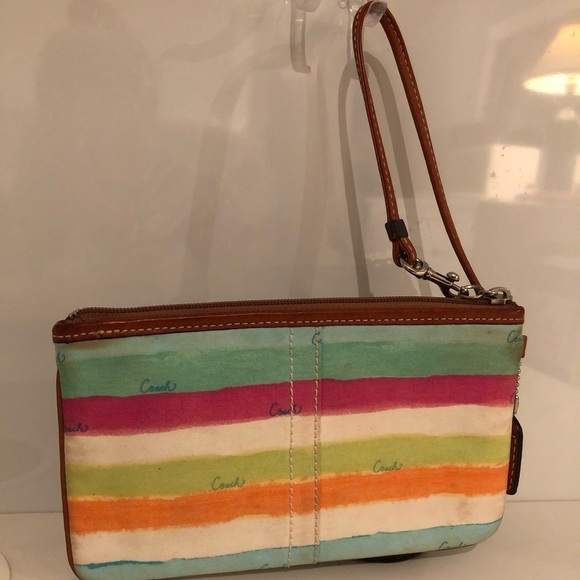 Multicolor Coach Wristlet - Picture 2 of 5